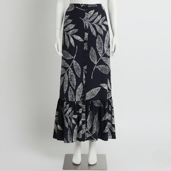 NWOT Dr2 By Daniel Rainn Paisley Button Front Maxi Skirt - Picture 9 of 14